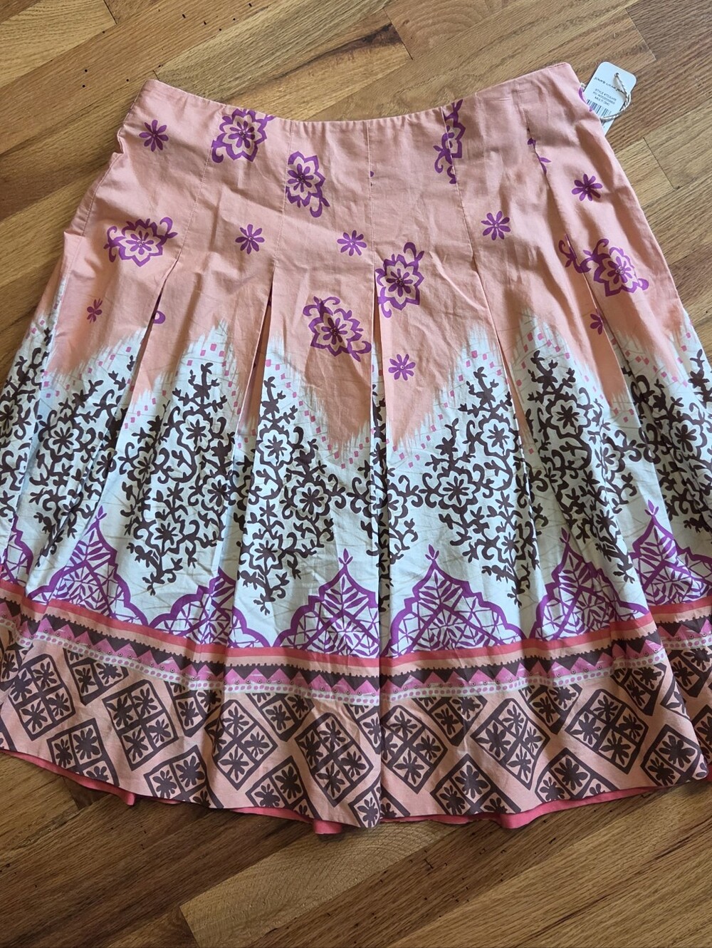 Jones Wear Skirt Women's 12  Midi Pleats Soft Girl Boho Cottage Core NWT
